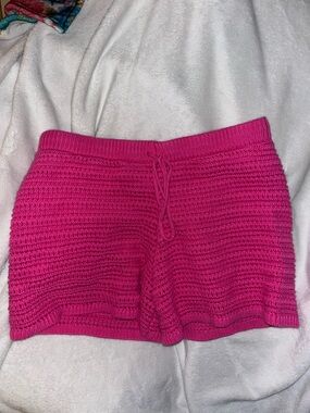 GAP Hot Pink Crochet High-Waist Women’s Shorts